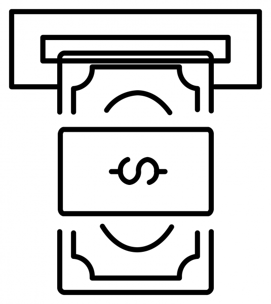 ATM Sign Emoji coloring page image
