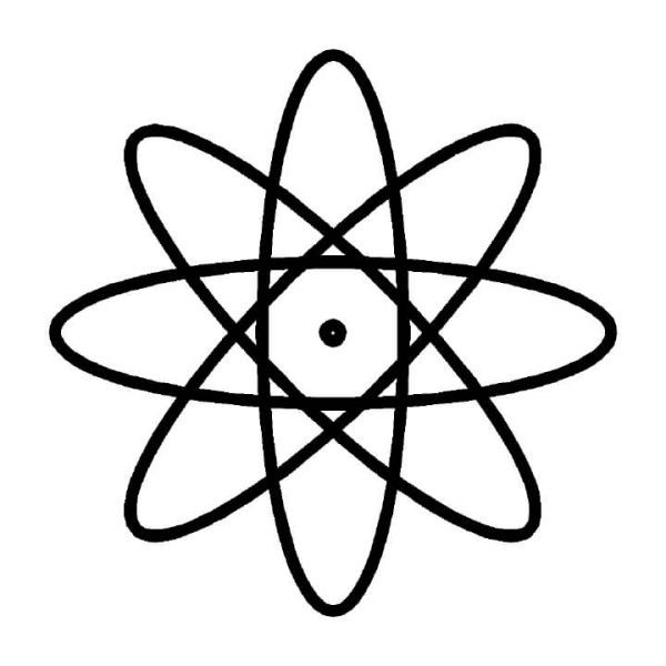 Atom coloring page image