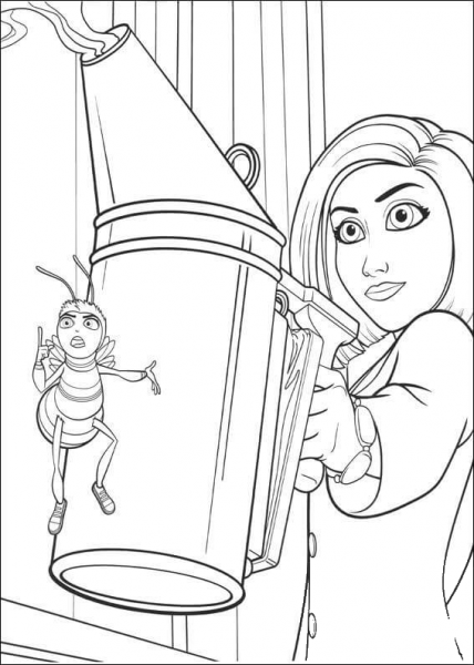 Attacking Vanessa  coloring page image