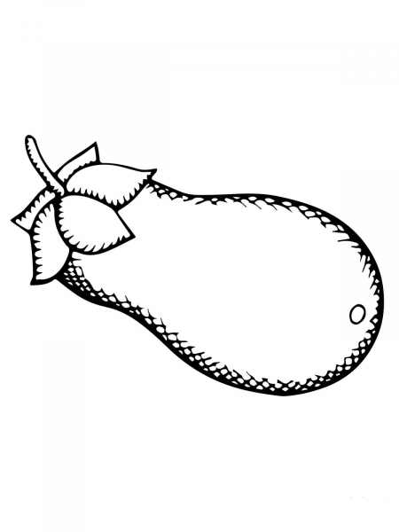 Aubergine or Eggplant coloring page image