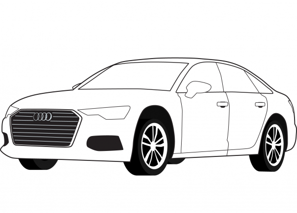 Audi A6 coloring page image