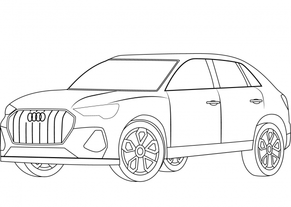 Audi Q3 coloring page image