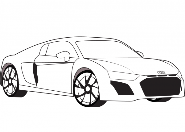 Audi R8 coloring page - ColouringPages