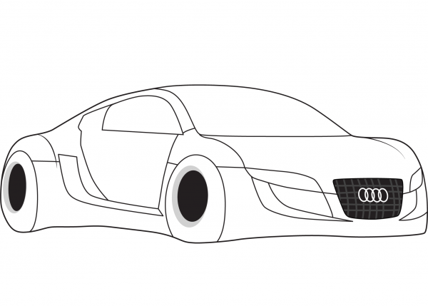 Audi RSQ coloring page image