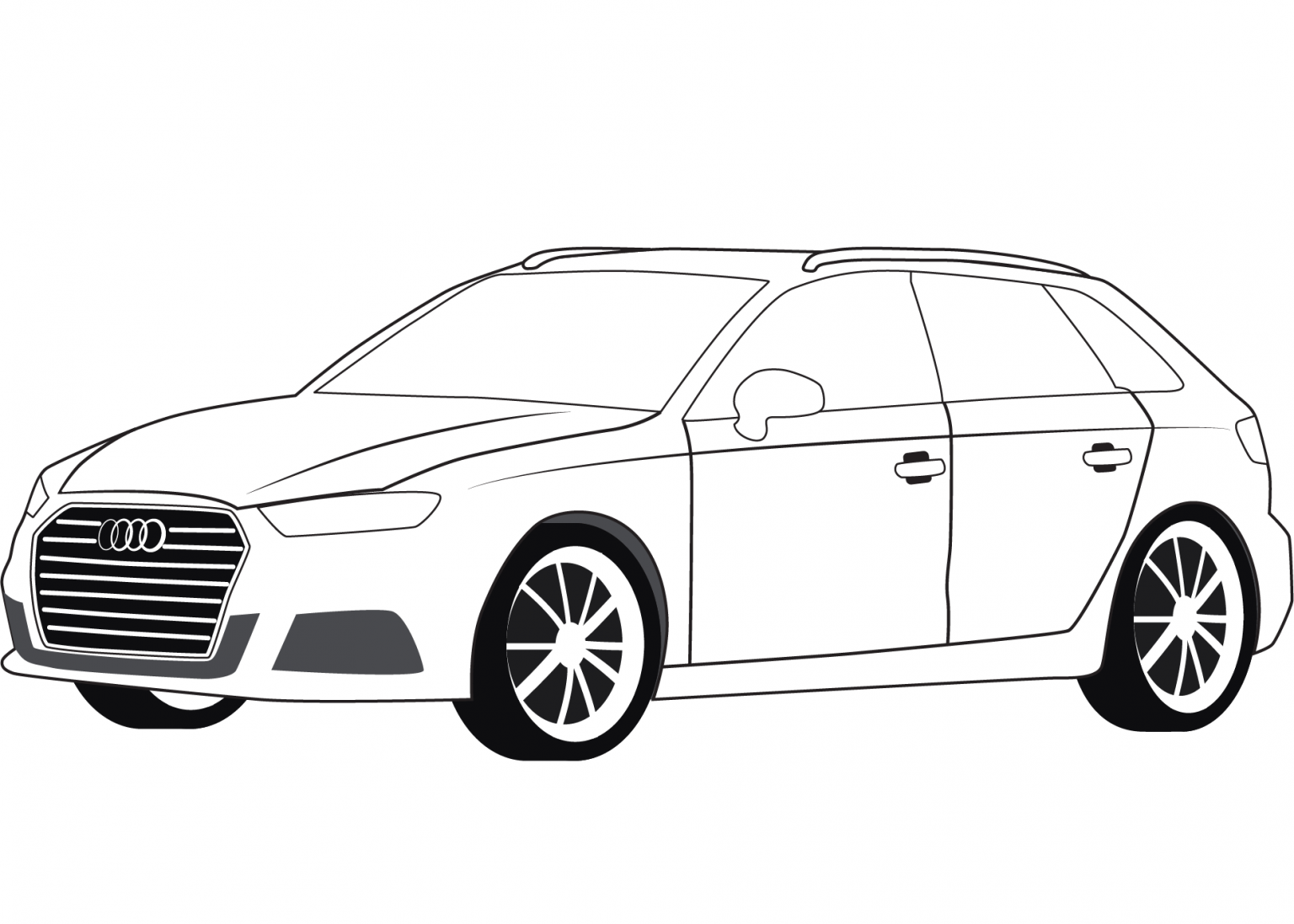 Audi S3 coloring page - ColouringPages