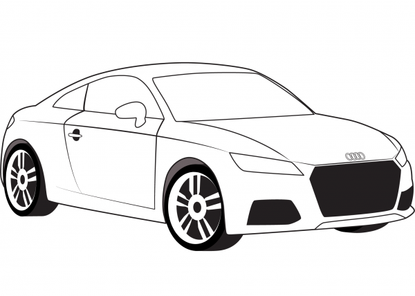 Audi TT coloring page image