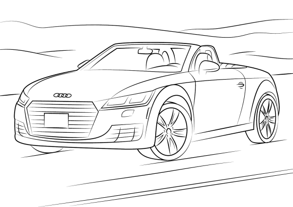 Audi TT coloring page image