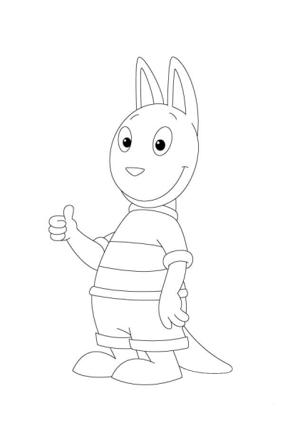 Austin Is Giving Us The Thumbs Up! coloring page image
