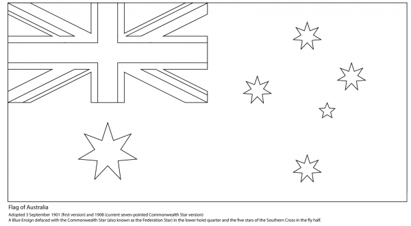 Australian Flag coloring page image