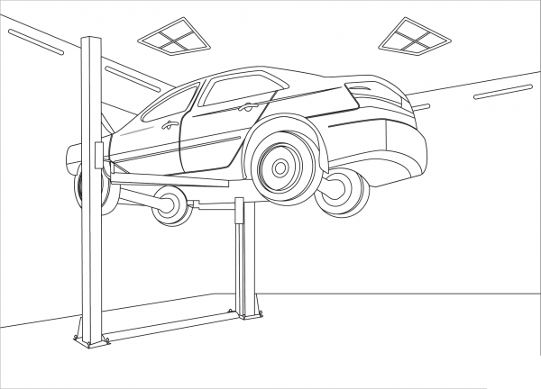 Auto Repair coloring page image