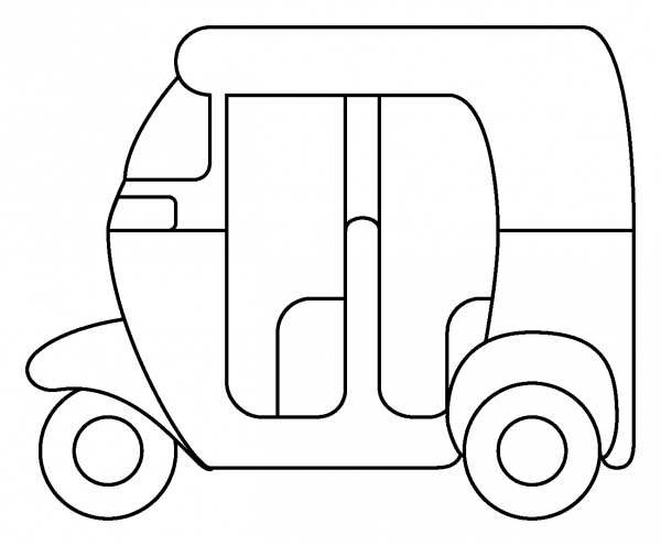 Auto Rickshaw Emoji coloring page - ColouringPages