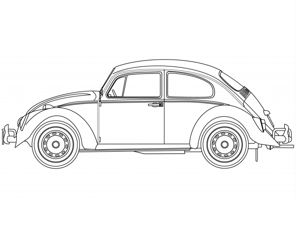 Automobile Beetle coloring page image
