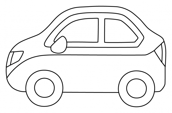 Automobile Emoji coloring page image