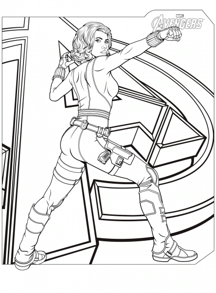 Avengers Black Widow coloring page image