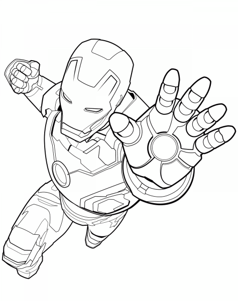 Avengers Iron Man coloring page image