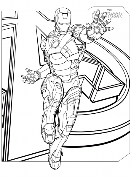 Avengers Iron Man coloring page image
