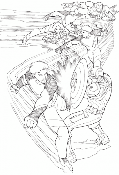 Avengers Quicksilver coloring page image