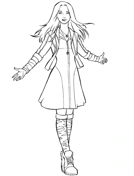 Avengers Scarlet Witch coloring page image