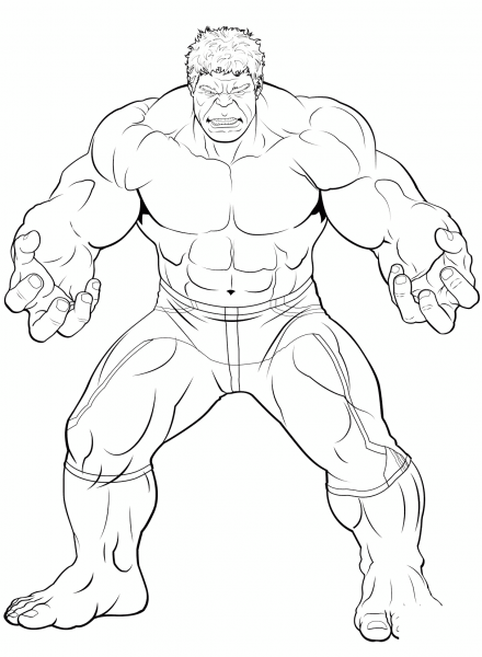 Avengers The Hulk coloring page image