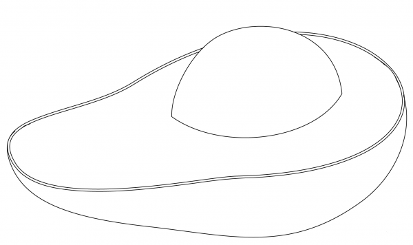 Avocado coloring page image