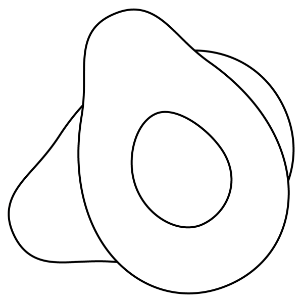 Avocado Emoji coloring page image