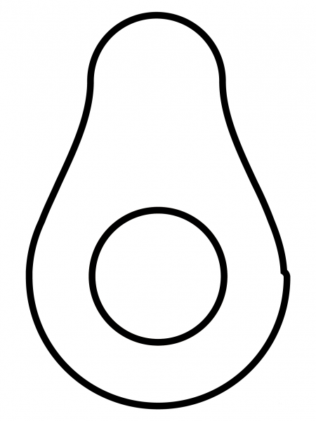 Avocado Emoji coloring page image
