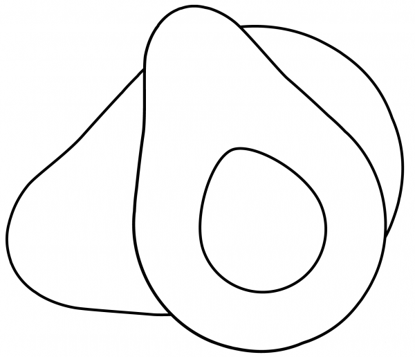 Avocado Emoji coloring page image