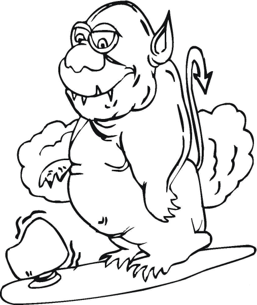 Awful Demon  coloring page image