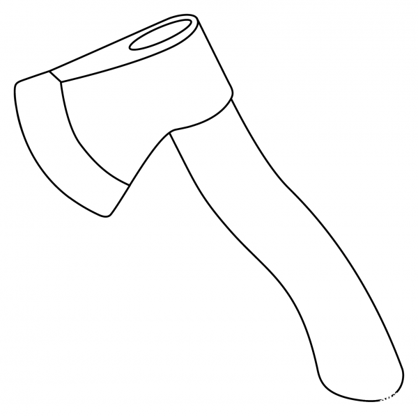 Axe Emoji coloring page image