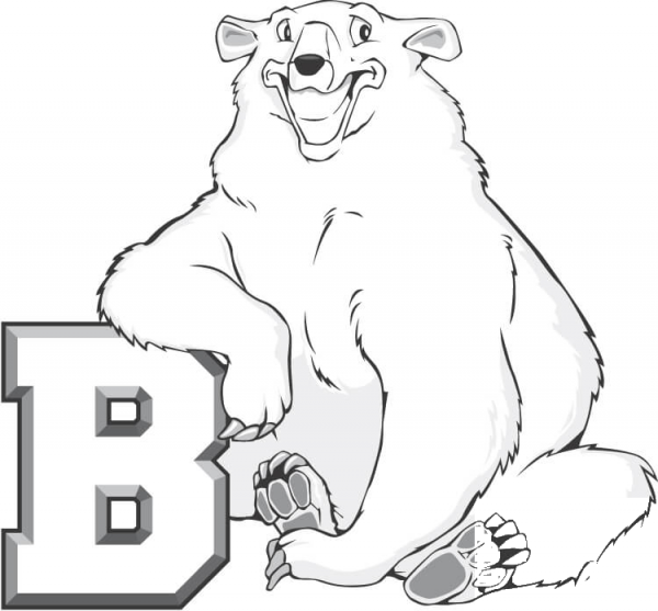 B is for Bear coloring page image