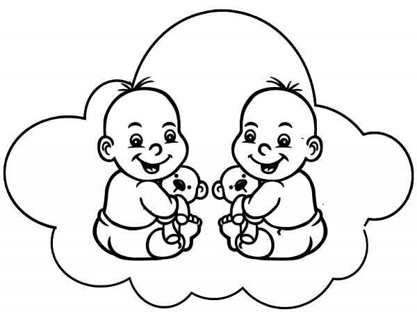 Babies coloring page image