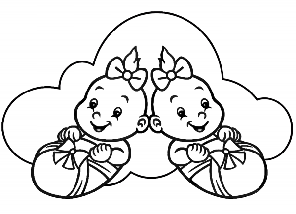 Babies coloring page image