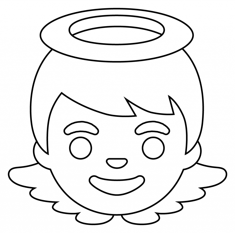 Baby Angel Emoji coloring page - ColouringPages