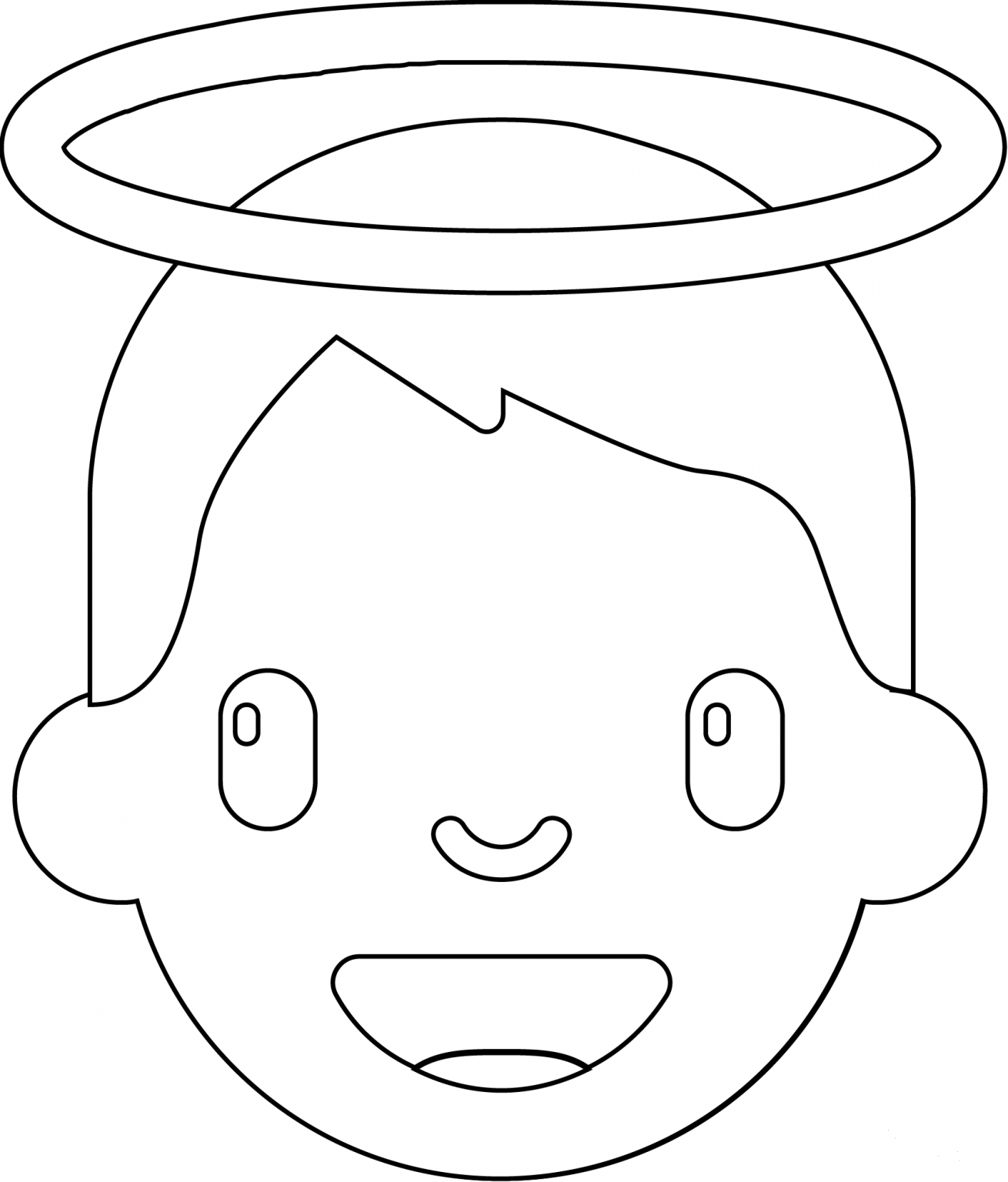 Baby Angel Emoji coloring page - ColouringPages