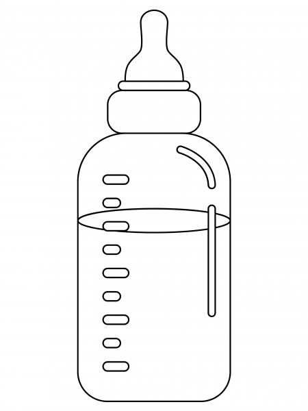 Baby Bottle coloring page image