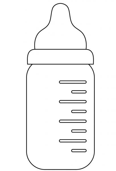 Baby Bottle coloring page image