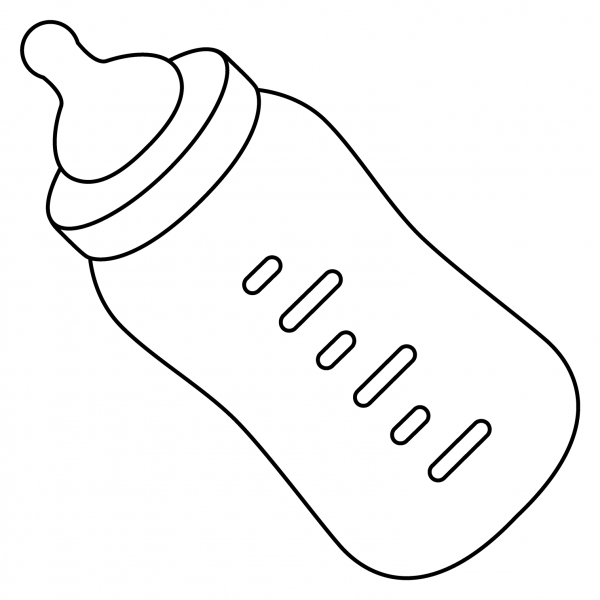 Baby Bottle Emoji coloring page image
