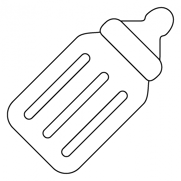 Baby Bottle Emoji coloring page image