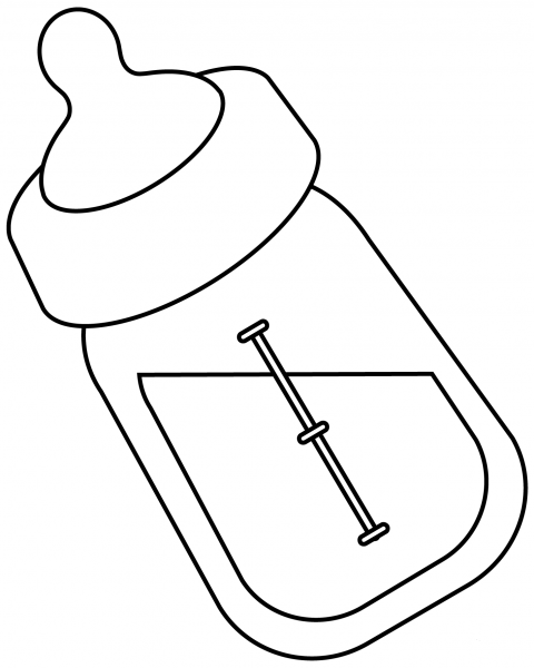 Baby Bottle Emoji coloring page image