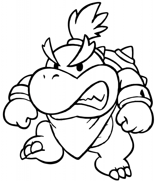 Baby Bowser coloring page image