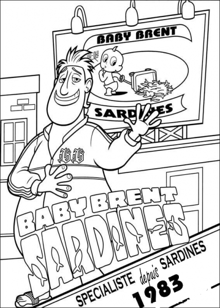 Baby Brent Sardines coloring page image
