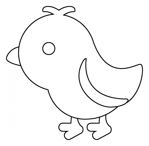 Baby Chick Emoji coloring page image