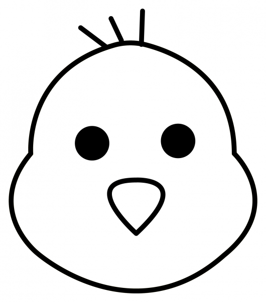 Baby Chick Emoji coloring page image