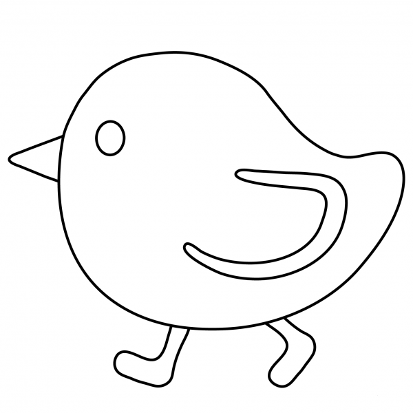 Baby Chick Emoji coloring page image