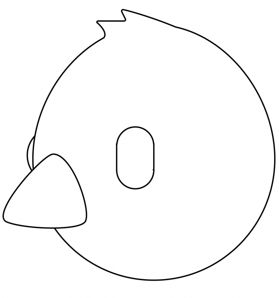 Baby Chick Emoji coloring page image