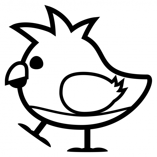 Baby Chick Emoji coloring page image
