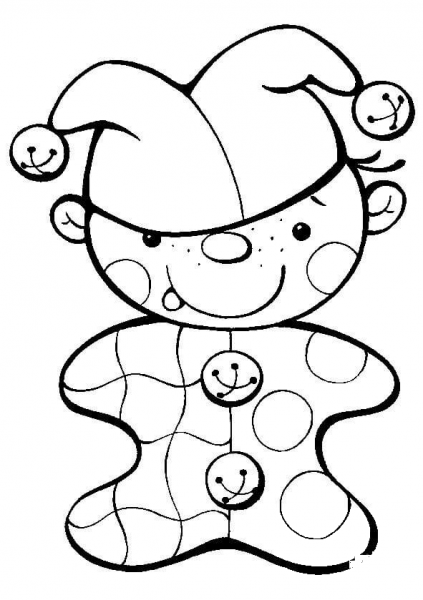 Baby Clown  coloring page image