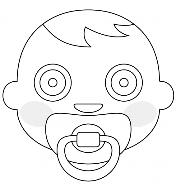 Baby coloring page image