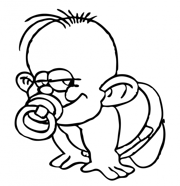 Baby coloring page image