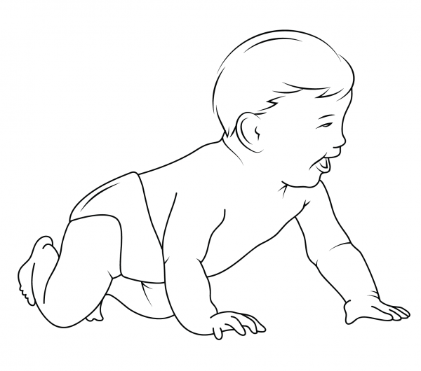 Baby coloring page image